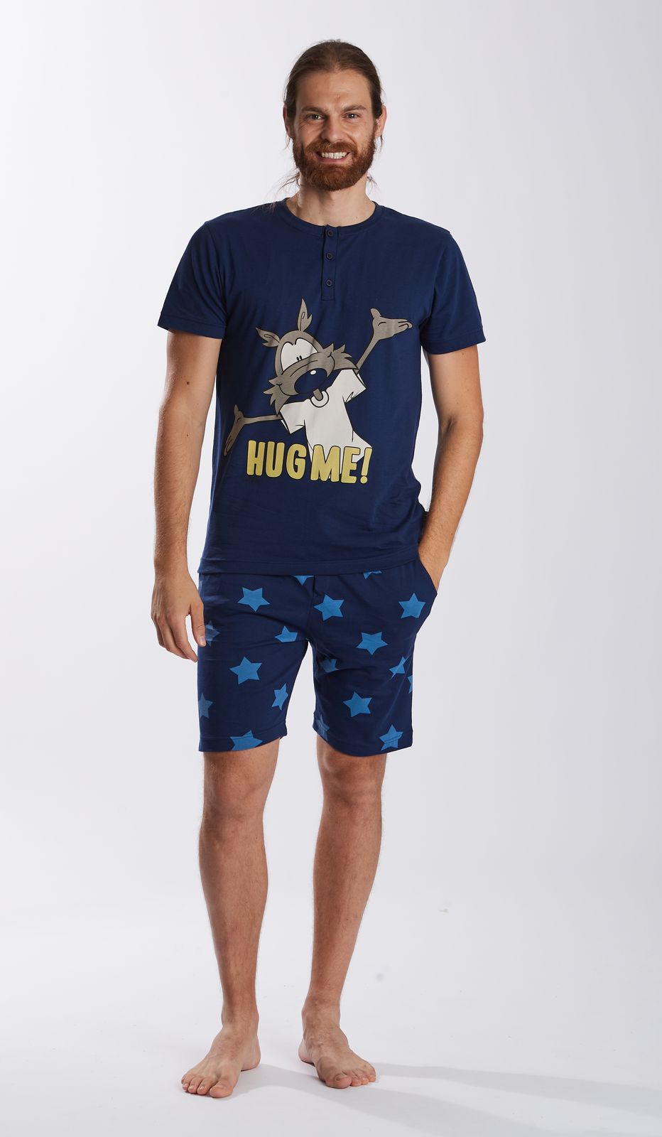 Pigiama Sera MM Uomo HUG ME 100% CO: Comfort e Calore per le Tue Notti!