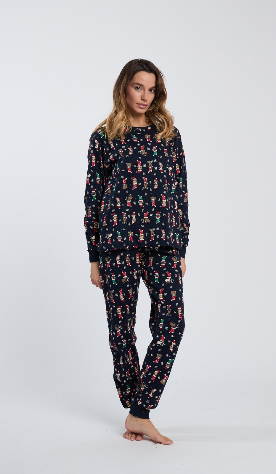 Pigiama Girocollo Prenatale Confortevole per Tutta la Famiglia in Cotone Morbido