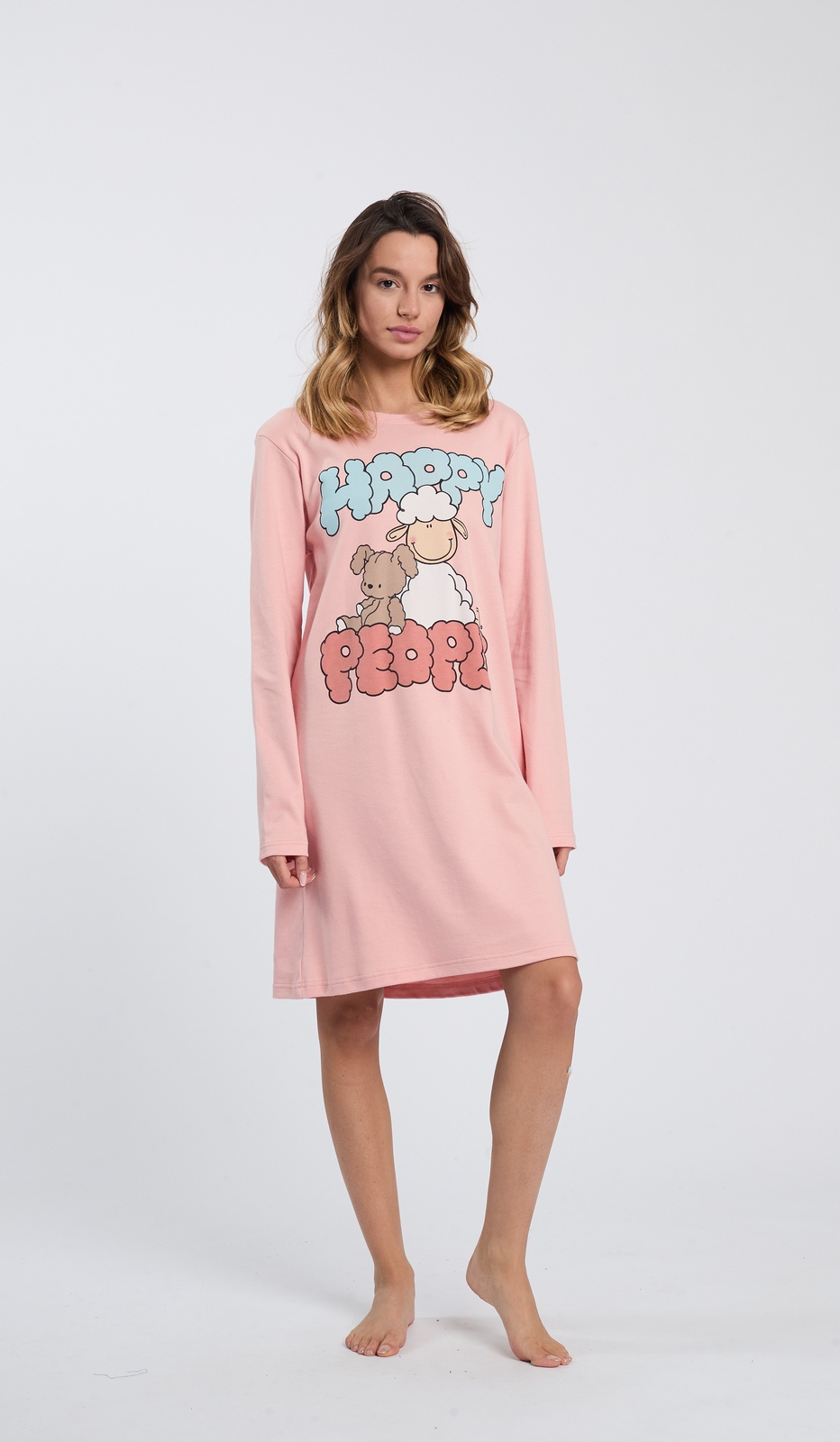 Camicia da notte Happy Bear in cotone 100% per notti dolci e piene di comfort