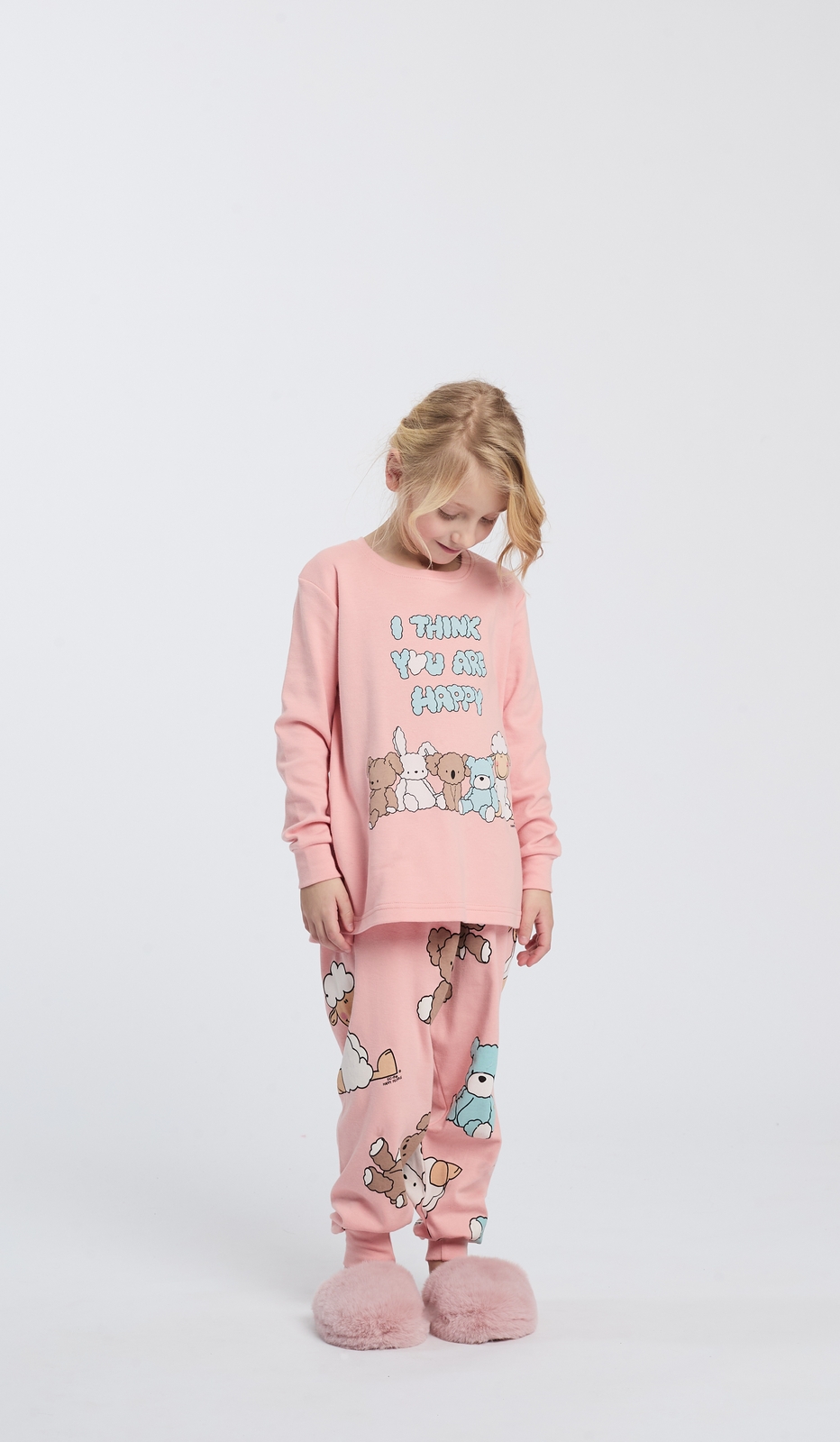 Pigiama Girocollo Bimba Happy Bear Morbidezza e Comfort per un Riposo da Sogno