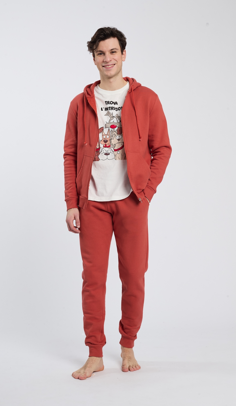 Felpa con cappuccio Intruso uomo full zip per comfort e stile in ogni occasione