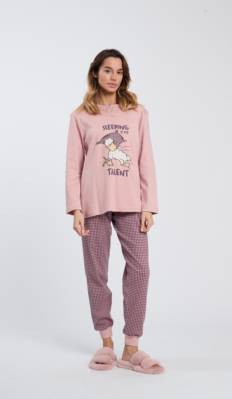 Pigiama Serafino Sleeping Talent in cotone 100% per dolci sogni e comfort assoluto