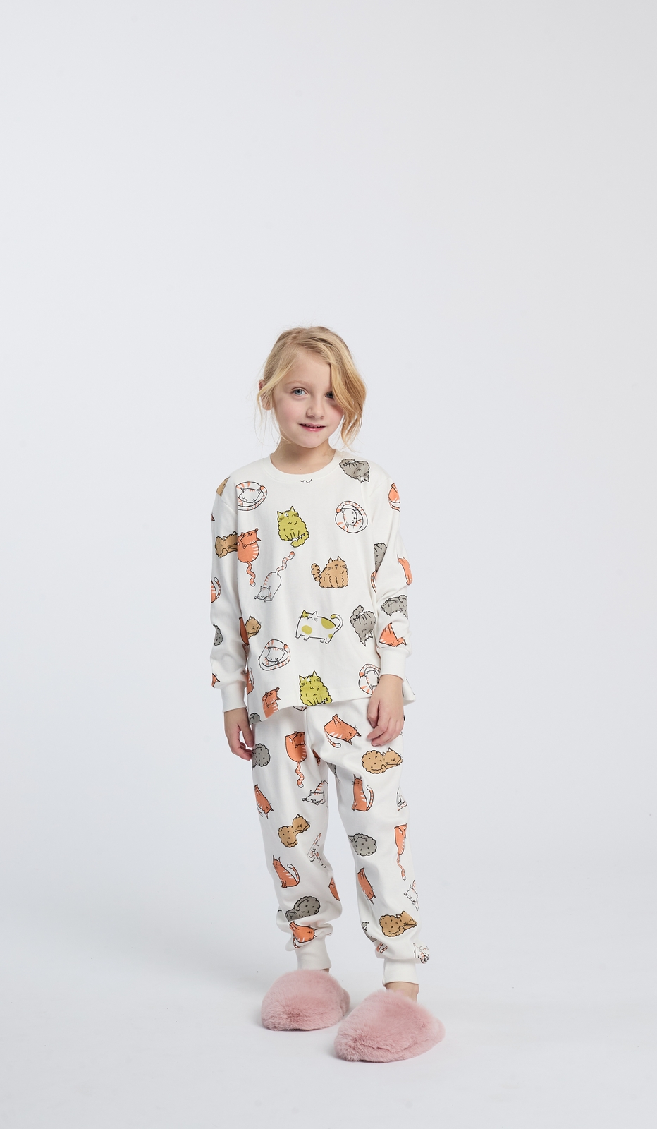 Pigiama Girocollo per Bimba Serata Grattini in Cotone Morbido e Confortevole