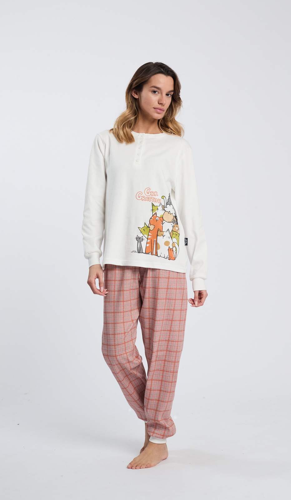 Pigiama Serafino Serata Grattini per Momenti di Relax in Comodità Assoluta