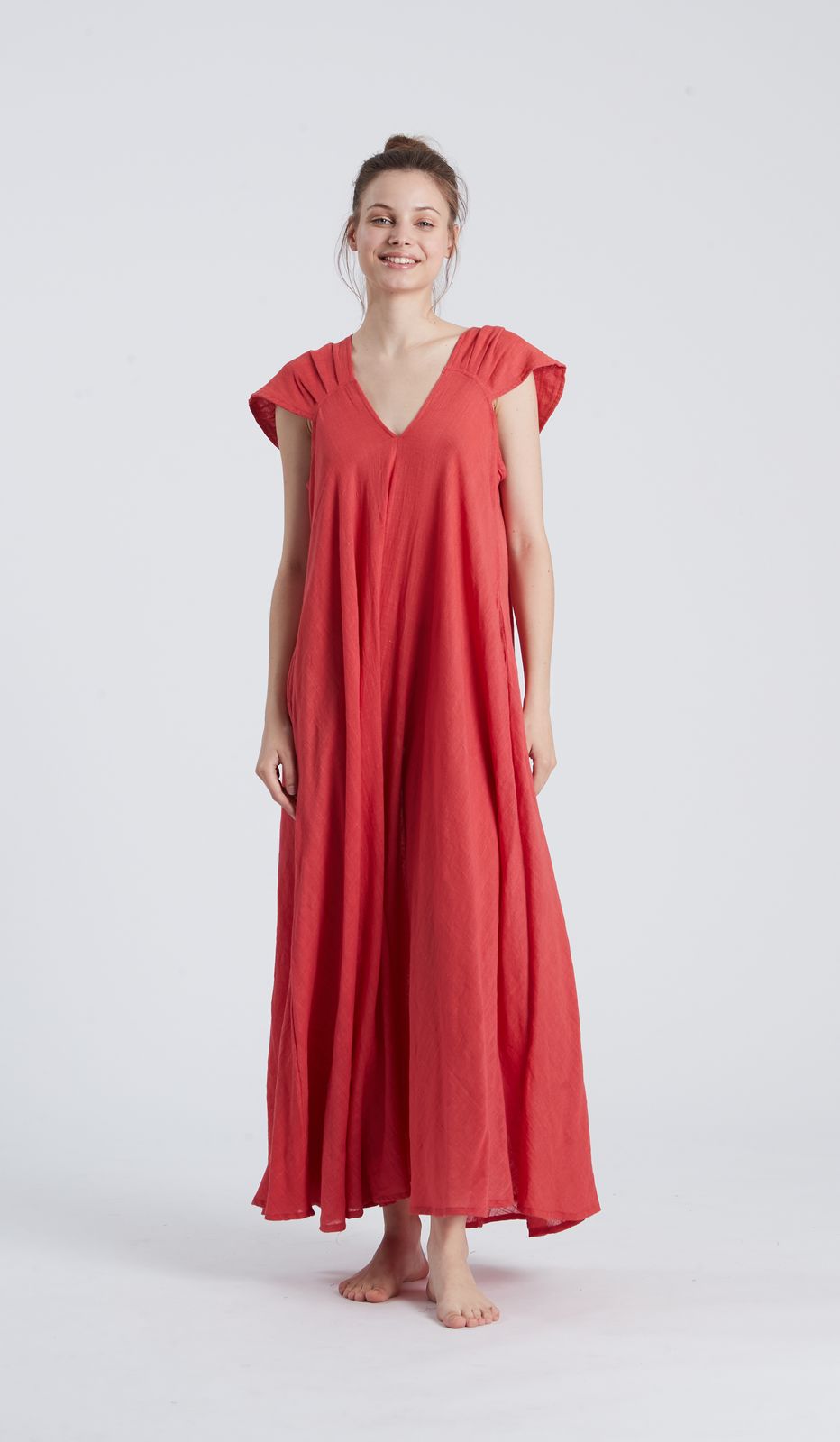 ABITO A V - COTONE TINTO