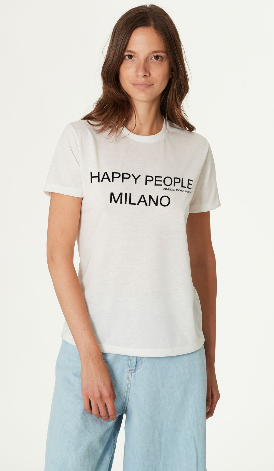 T-Shirt MM Donna "Smile Community": Cotone al 100% per Sorridere con Stile!