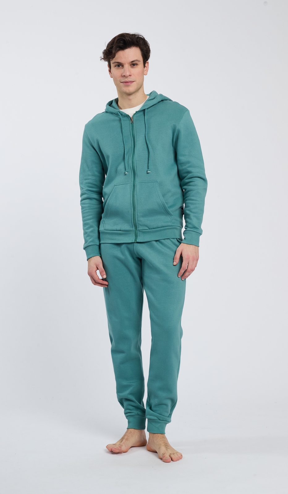 Felpa Full Zip Con Cappuccio In Bocca Al Lupo Uomo per Comfort e Stile Quotidiano