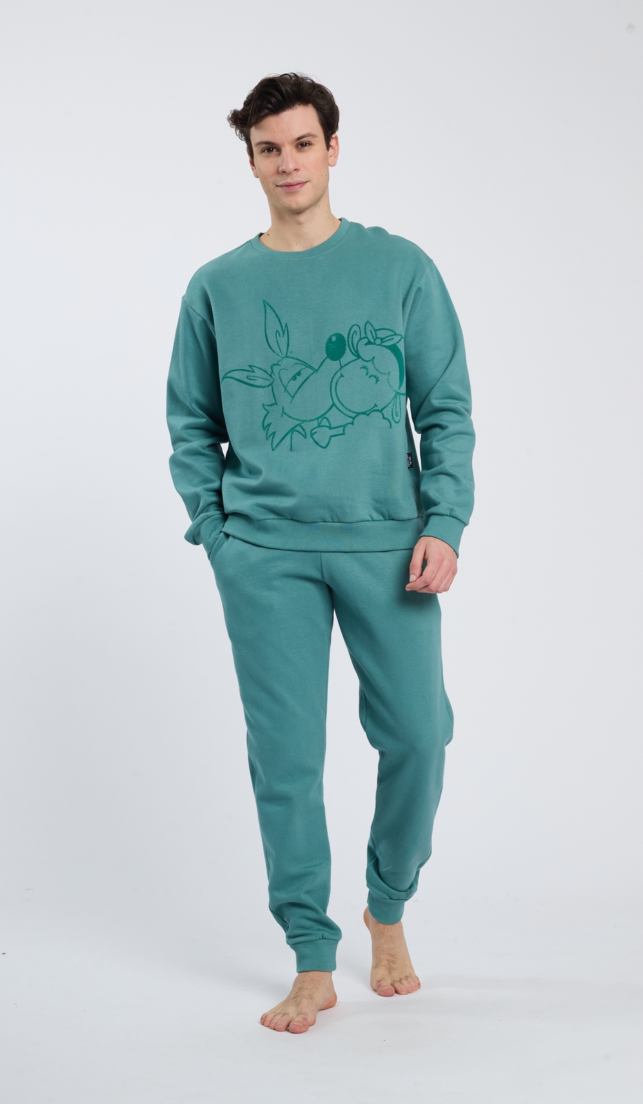 Felpa In Bocca al Lupo Uomo in Cotone 100% per Comfort e Stile Quotidiano
